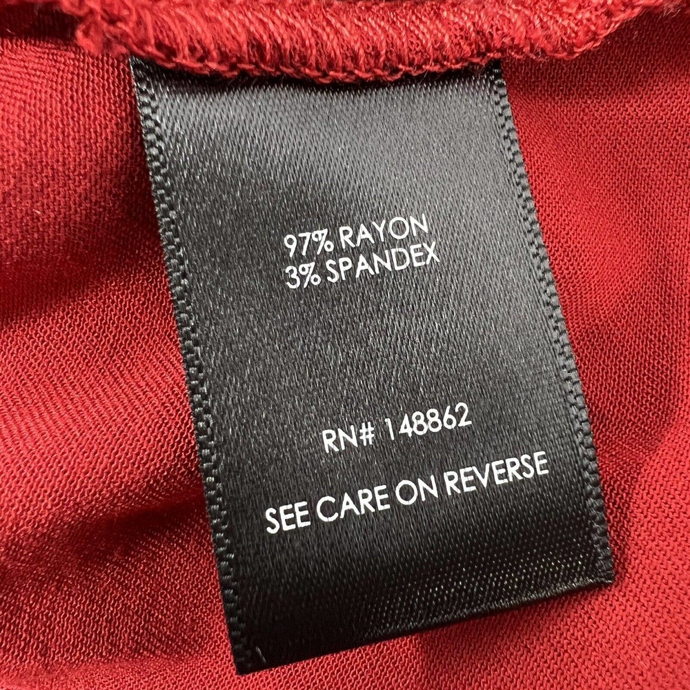 Torrid Red Button Up Blouse Top Size 3 V-Neck‎ 3/4 Sleeve - Picture 5 of 9